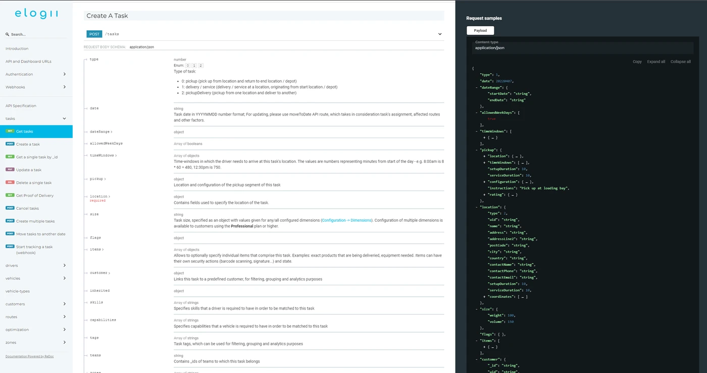 ATS using eLogii REST API to integrate other software that they use