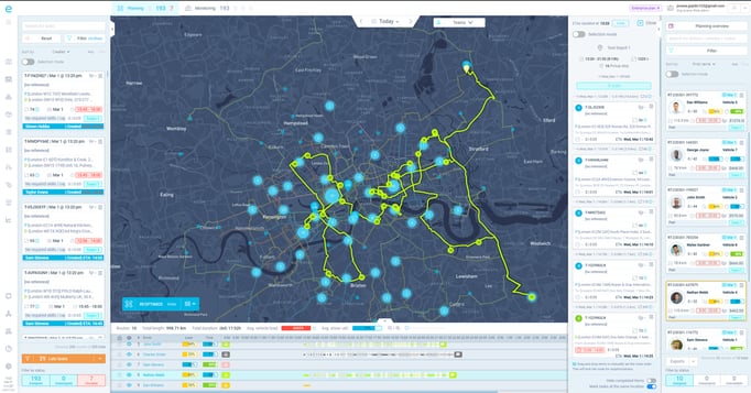 ATS planning and optimizing routes in eLogii