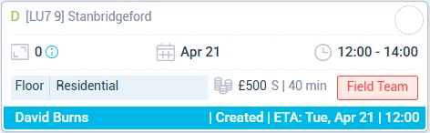 eLogii task list for recurring cleaning routes across multi-site contracts