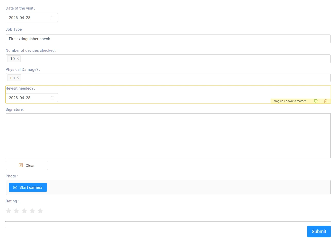 eLogii safety compliance product screen 1