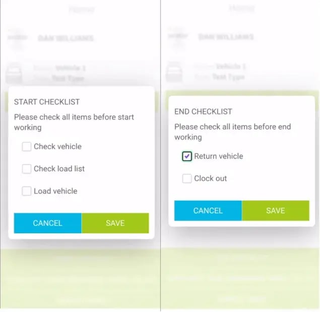 Field technician checklist examples in eLogii's field service app