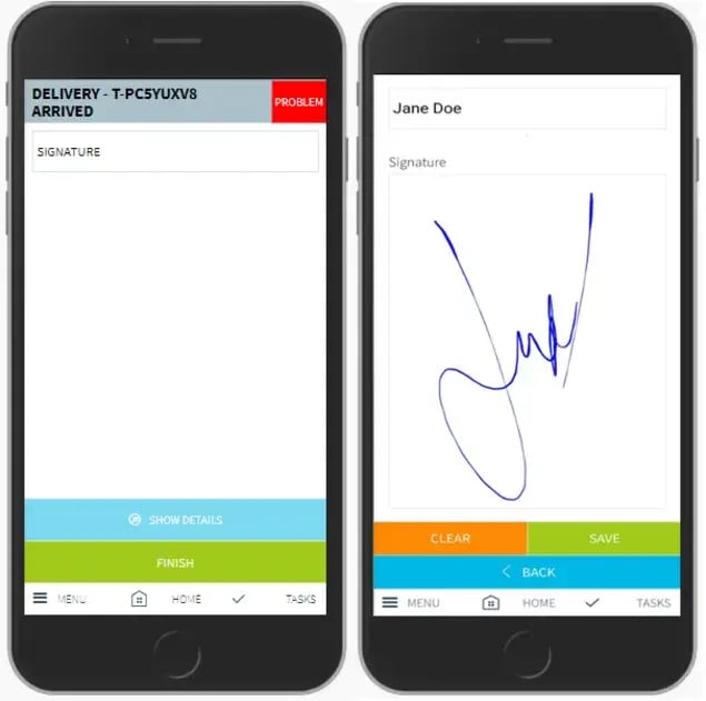 Capturing an e-signature on a field service form with eLogii's mobile app