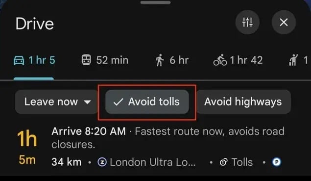 google-maps-route-that-avoids-tolls