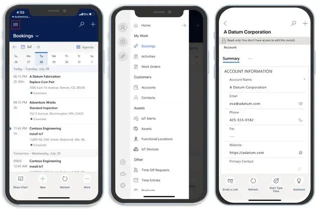 Microsoft Dynamics 365 field service mobile app