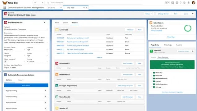 Salesforce customer management page preview