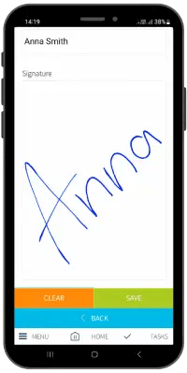 Signature on phone HD