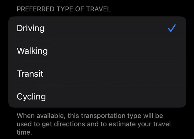 add-preferred-type-of-travel-for-maps