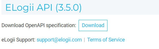 How to download eLogii's API documentation