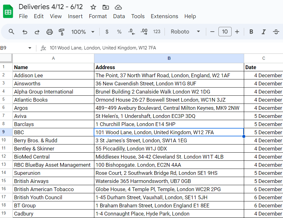 simple-route-planning-spreadsheet