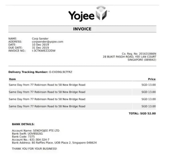 yojee-invoice-generator