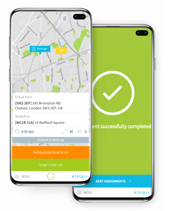 Automated last-mile delivery - eLogii driver app