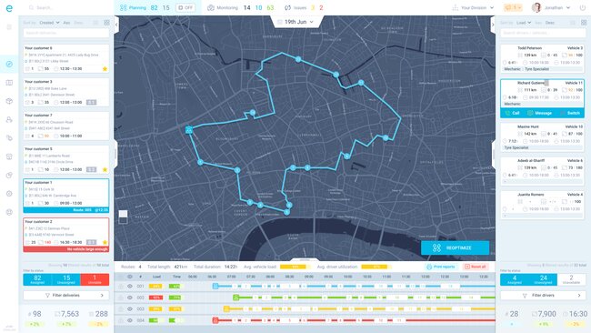 Route optimization software multiple drop-offs