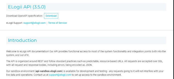 E-commerce last-mile delivery - eLogii API