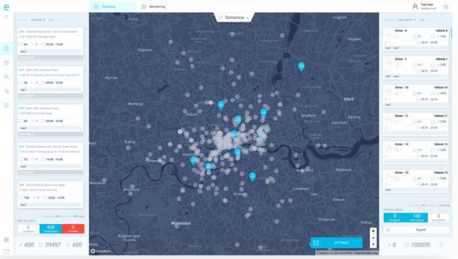 eLogii UI - Multi-Depot Optimization