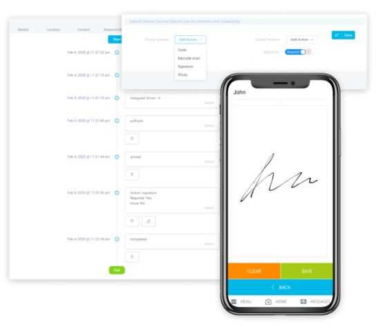 eLogii UI - POD methods - UK