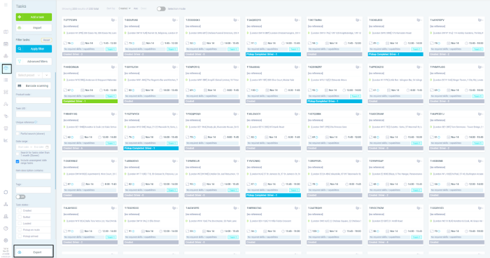 exporting task and order data with elogii