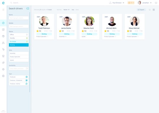 Last-Mile Delivery Route Optimization - Driver management with eLogii