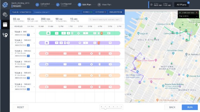 Route4Me Competitors - Locus DispatchIQ UI