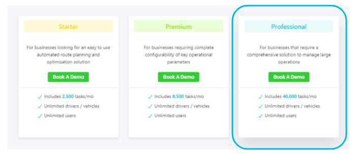 routing software pricing and plans