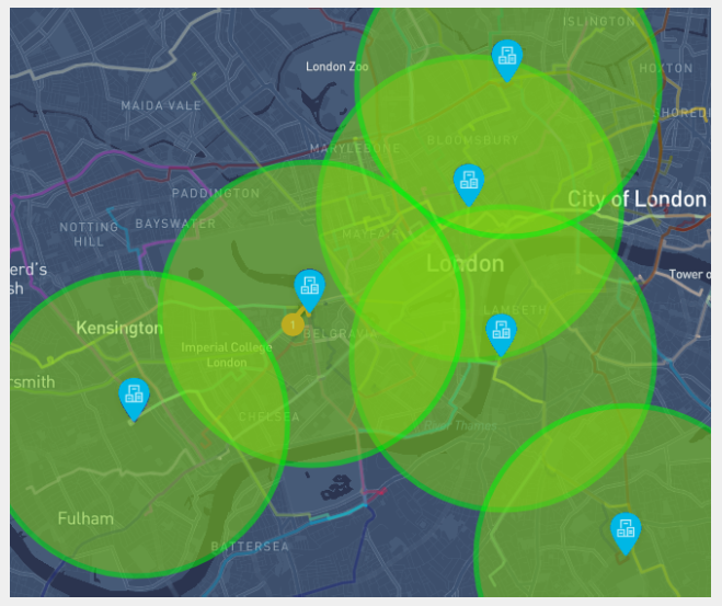 same day depot delivery zones