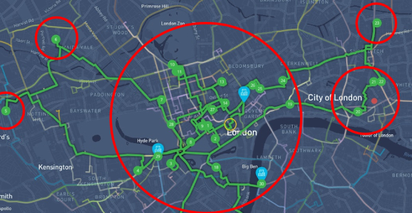 stop density with routing software