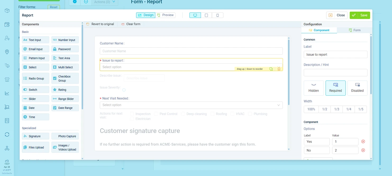 Drag-and-drop digital forms
