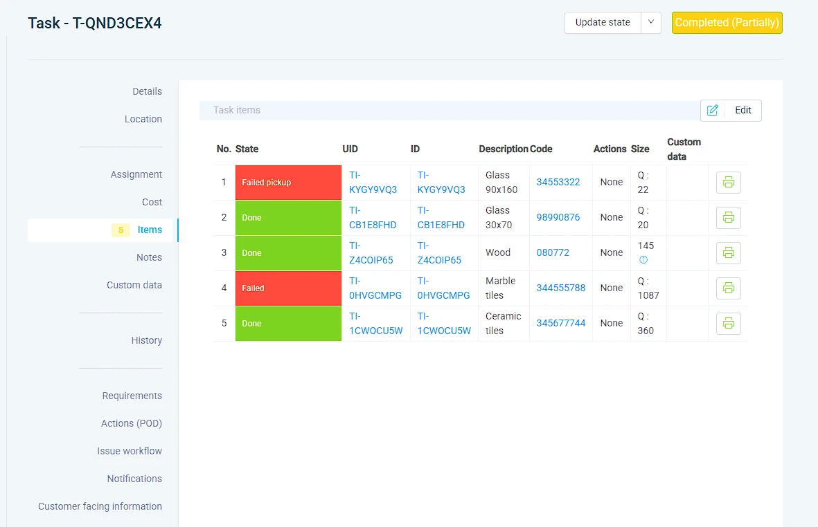 Guided step-by-step field workflows