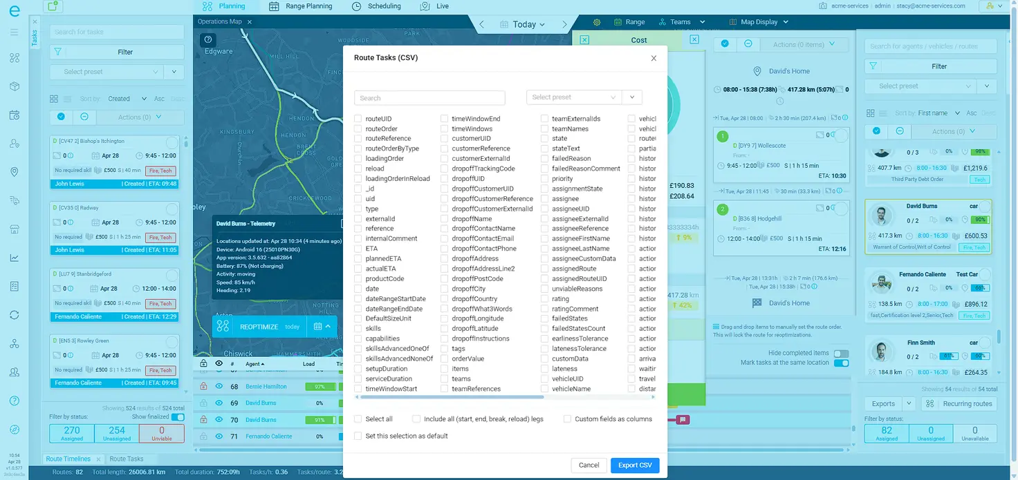 BI Tool Export screenshot