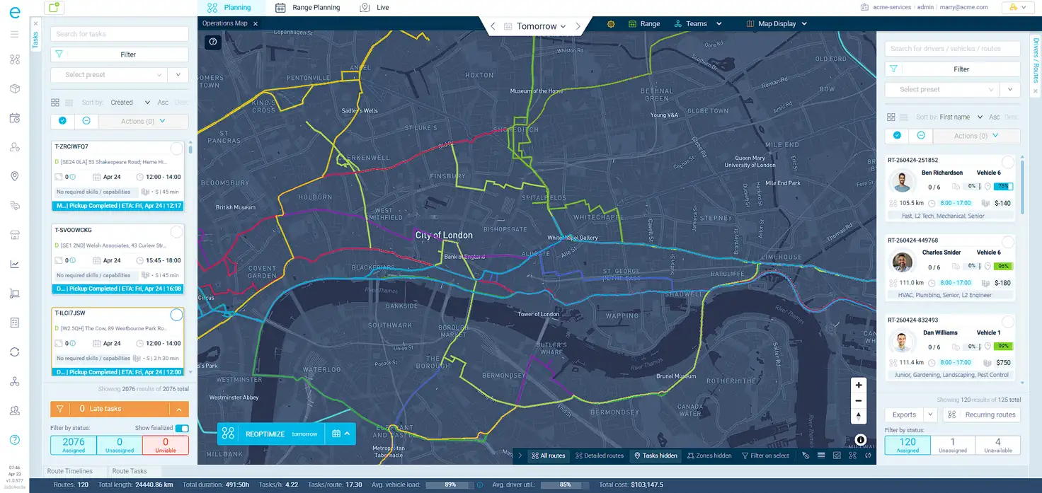 Route Optimization screenshot